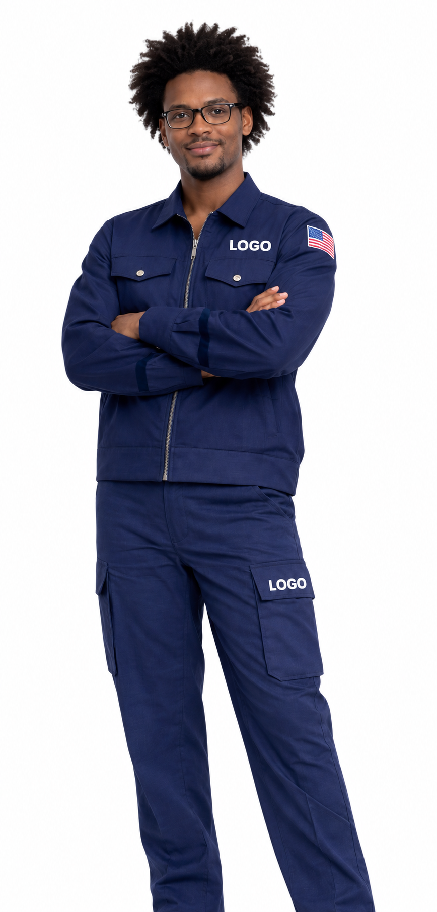 Navy 8 Pocket Cargo Pants — Item #111